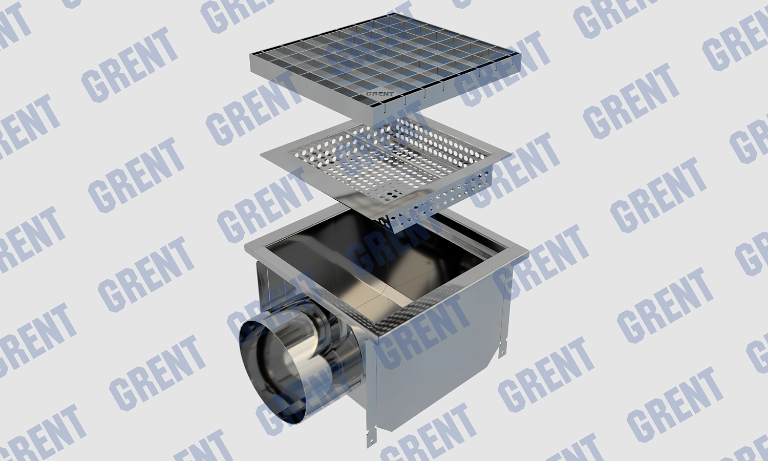 Трап GRENT KV 300. БВ. 160 (выход сбоку)