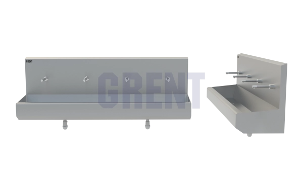 Умывальник 4-секционный подвесной GRENT-P-04