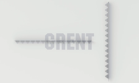 Бордюр стальной GRENT BR L-образный 1200*60, 1,5, оцинкованный