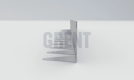 Бордюр стальной GRENT BR L-образный 1200*80, 1,5, оцинкованный