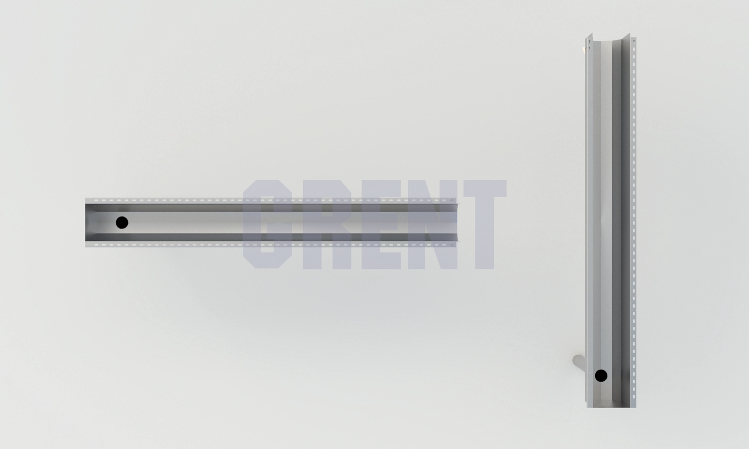 Лоток водоотводный мостовой GRENT MosT подвесной 150 выпускной торцевой