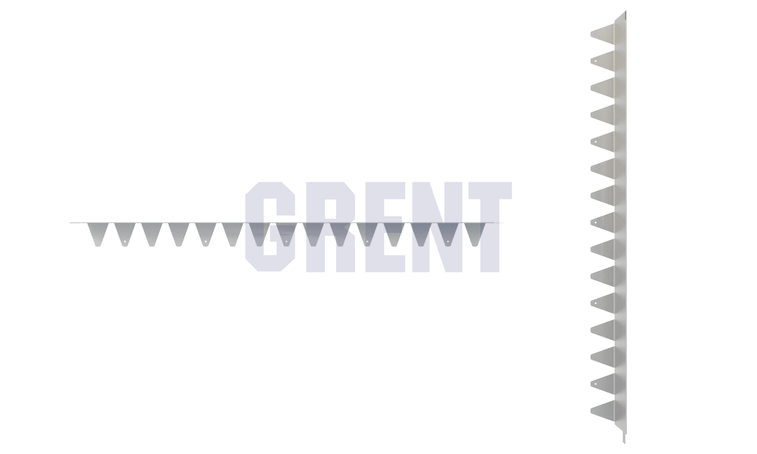 Бордюр стальной GRENT BR L-образный 2400*200, 1,5, оцинкованный