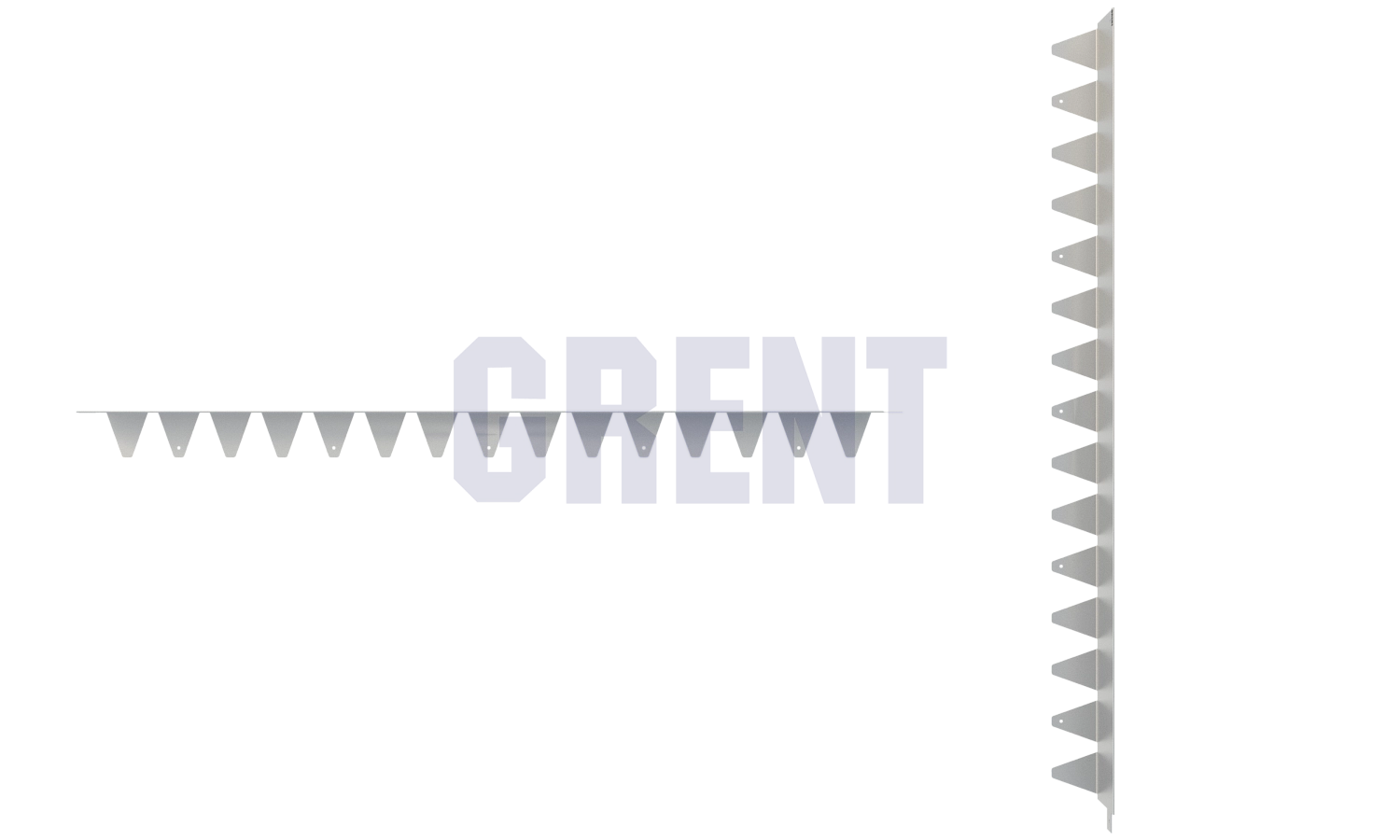 Бордюр стальной GRENT BR L-образный 2400*120, 1,5, оцинкованный