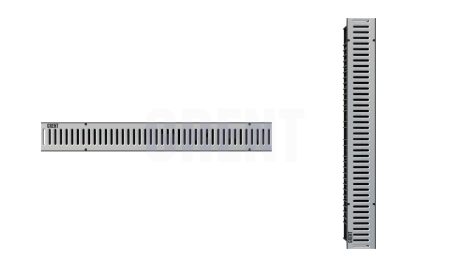 Лоток пластиковый GRENT PlasT EcoZ DN100 H100 с решеткой стальной оцинкованной