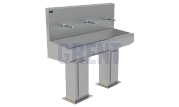 Умывальник 3-секционный на стойке GRENT-S-03