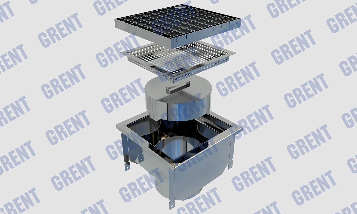 Трап GRENT KV 300. ВВ. 200  (выход снизу)