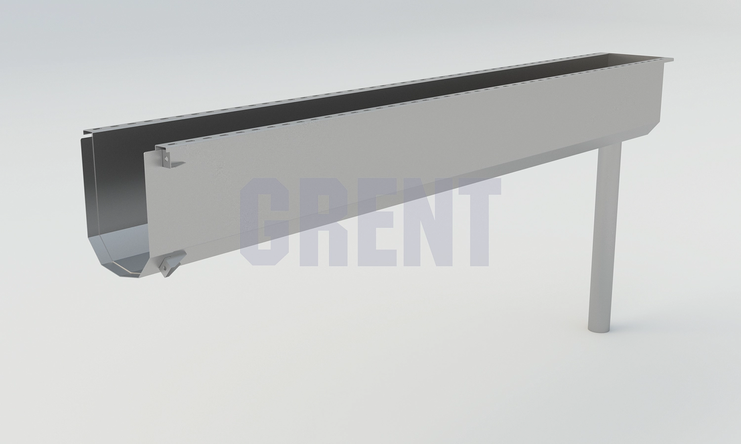 Лоток водоотводный мостовой GRENT MosT подвесной 150 выпускной торцевой