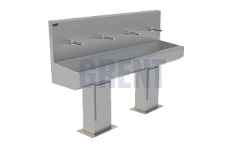 Умывальник 4-секционный на стойке GRENT-S-04