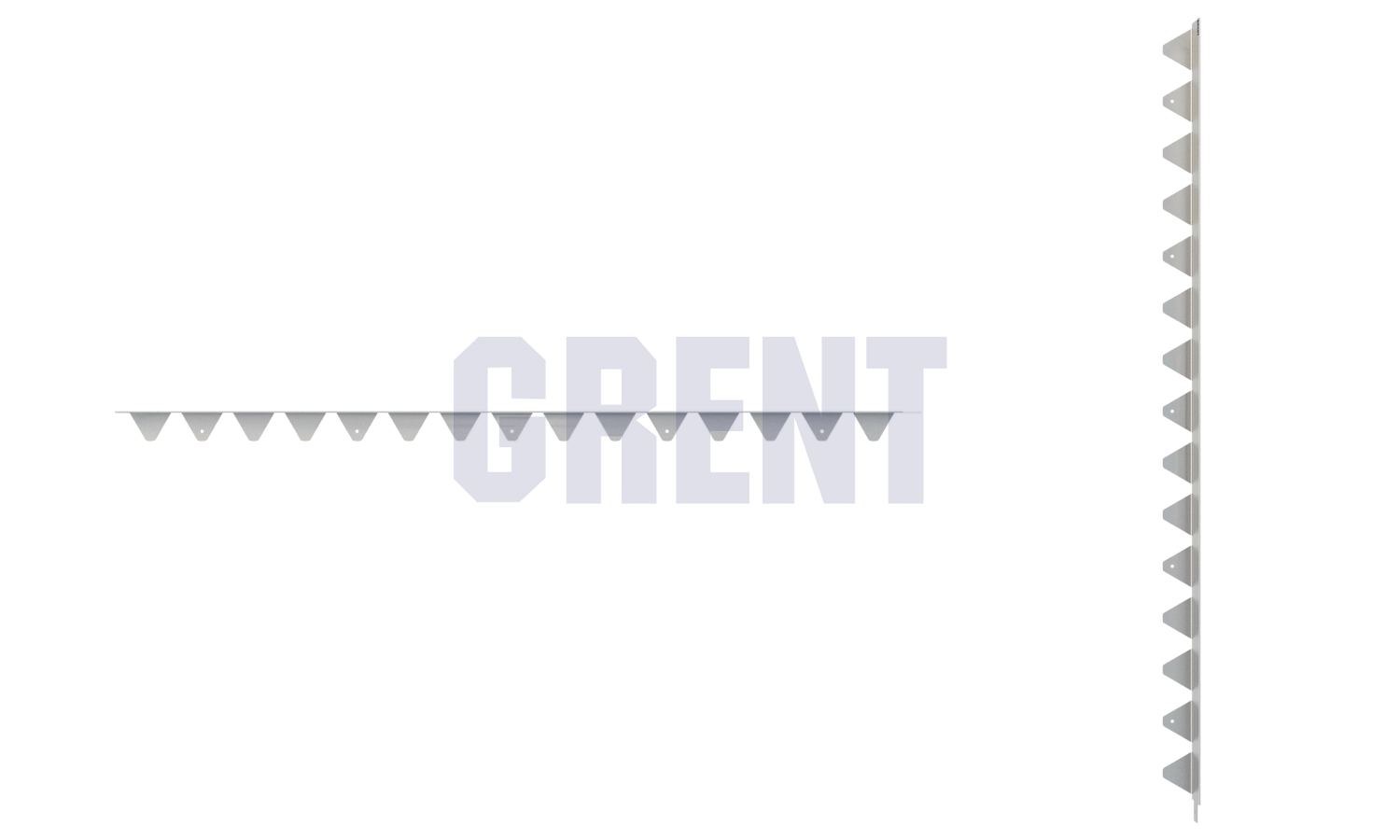 Бордюр стальной GRENT BR L-образный 2400*50, 1,5, оцинкованный